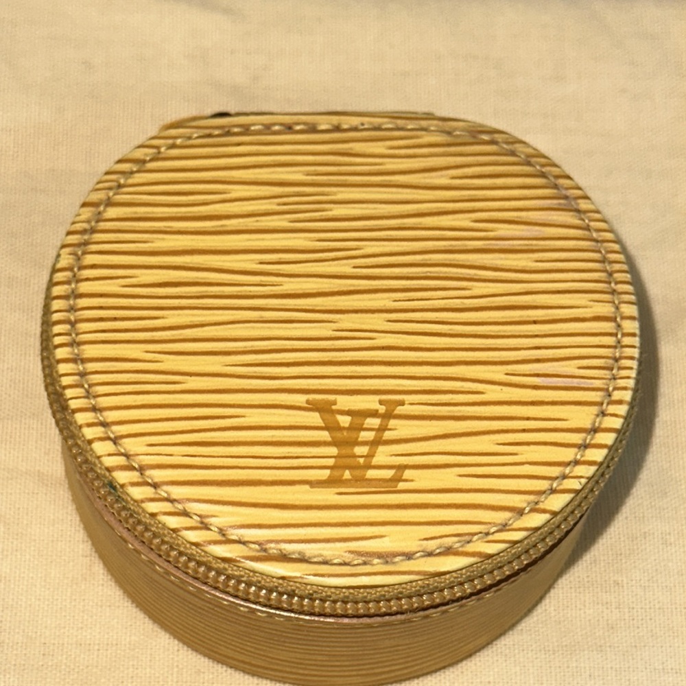 Louis Vuitton yellow epi jewelry ecrin bijoux box travel case - Picture 2 of 9